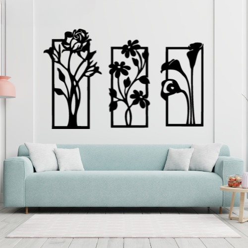 Wooden Flower Frame Wall Art