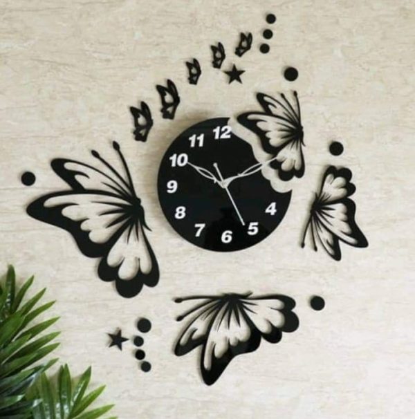 Butterfly 3D Wooden Wall Clock | Elegant DIY Wall Art