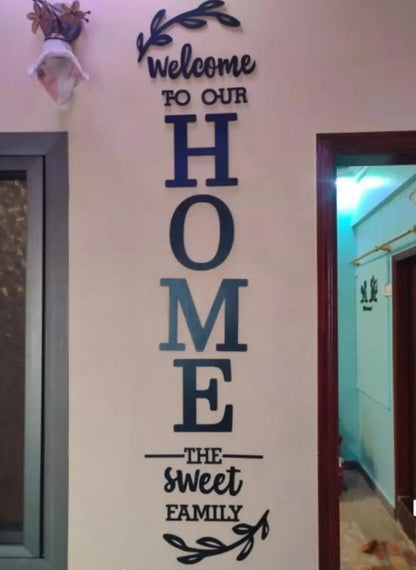 Charming Home: 12-Piece MDF Home Design Wall Stickers