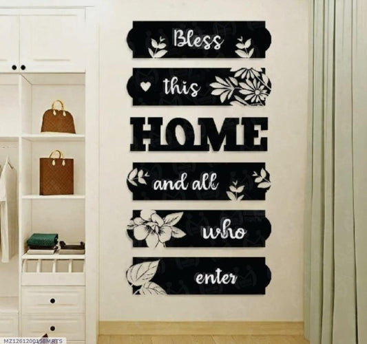 Wooden Wall Art - Bless This Home
