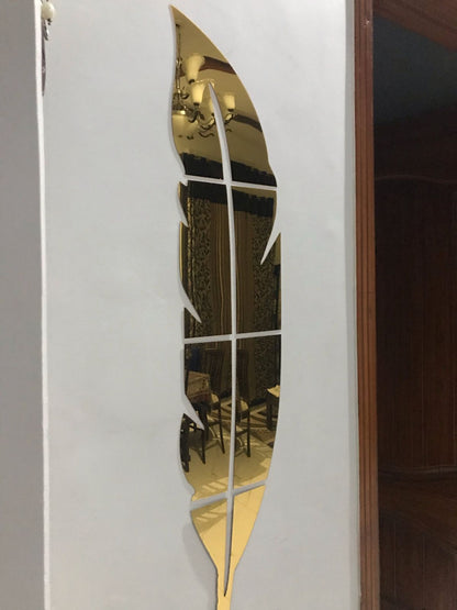 Acrylic Leaf Mirror Wall Decor