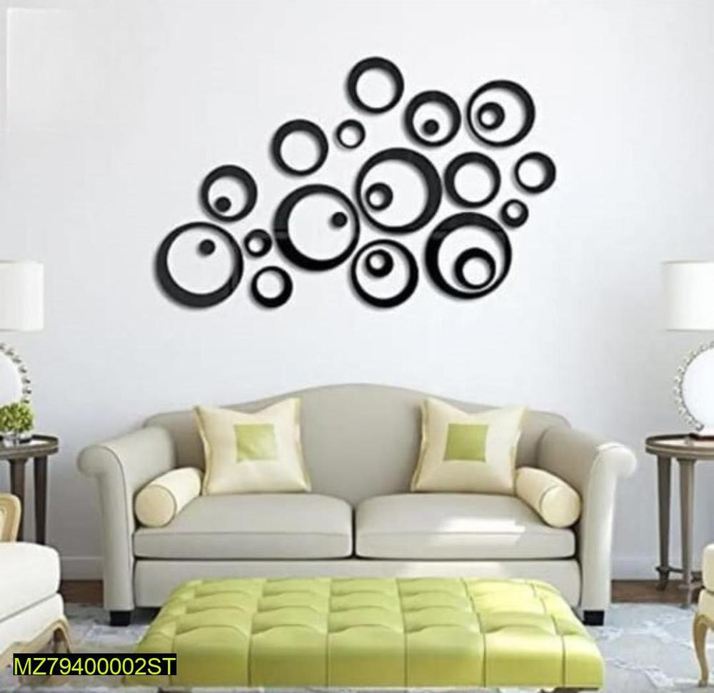 Elegant Harmony: 24-Piece MDF Ring Design Wall Art Set