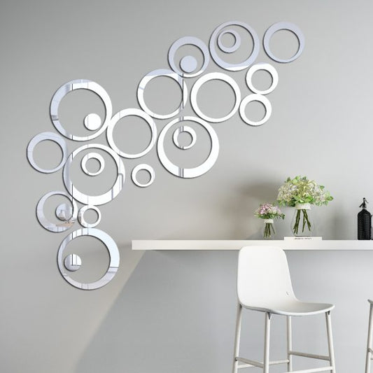 Acrylic Ring Mirror Wall Art | Modern Decorative Accent