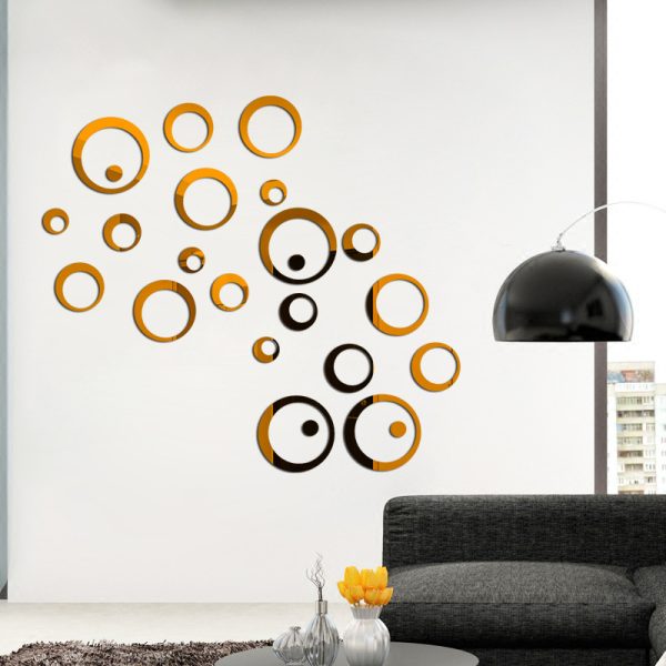 Acrylic Ring Mirror Wall Art | Modern Decorative Accent