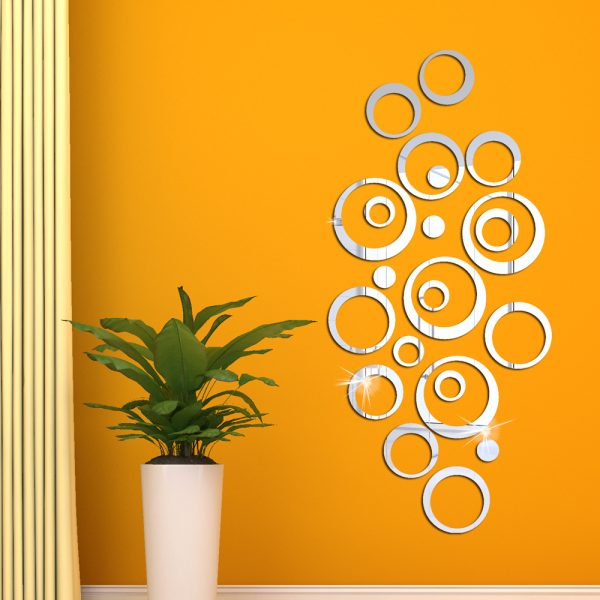 Acrylic Ring Mirror Wall Art | Modern Decorative Accent