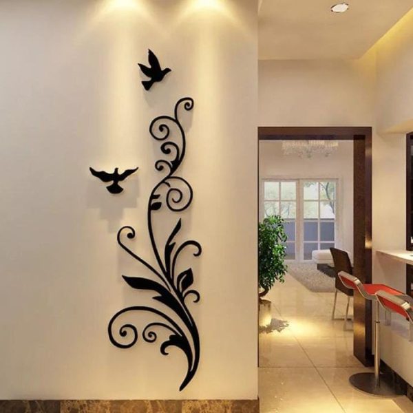 Bird & Floral Wooden Wall Art